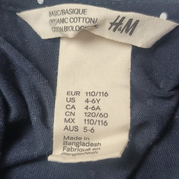 H&M Navy Polka Dot Drop Waist Sleeveless Dress - Picture 7 of 8